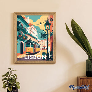 Diamond Painting - Póster de viaje Lisboa