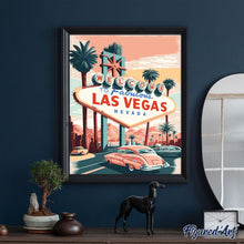 Cargar imagen en el visor de la galería, Diamond Painting - Póster de viaje Las Vegas