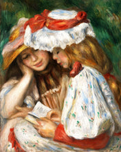 Cargar imagen en el visor de la galería, Punto de Cruz - Jovencitas leyendo - Renoir