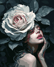 Cargar imagen en el visor de la galería, Pintar por numeros Figured&#39;Art - Dama de la Rosa