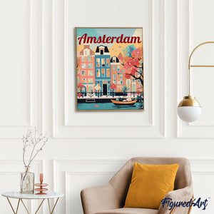 Póster de Viaje Ámsterdam en Flor