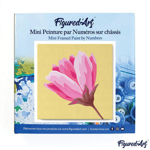 Mini Pintura por Números 20x20cm con bastidor Flor rosa