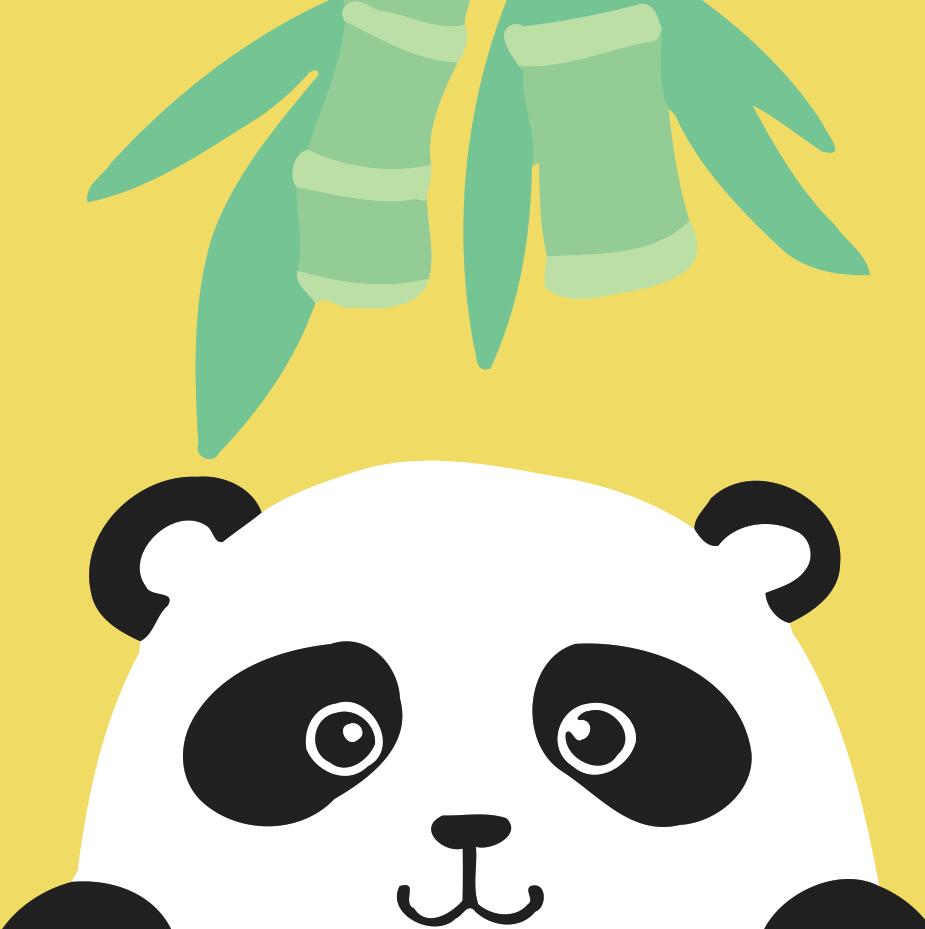 Pintar por números niños - Panda