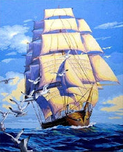 Cargar imagen en el visor de la galería, Pintar Por Números - Barco En El Atardecer - Figuredart - Barcos