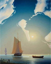 Cargar imagen en el visor de la galería, Pintar Por Números - Cielo Y Pareja - Figuredart - Barcos Romanticismo