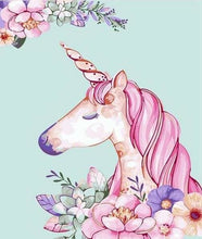 Cargar imagen en el visor de la galería, Pintar Por Números - Unicornio Rosado - Figuredart - Animales Infantil