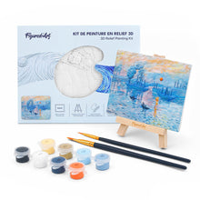 Cargar imagen en el visor de la galería, Kit de pintura en relieve - Impresión, sol naciente, Monet Figured'Art