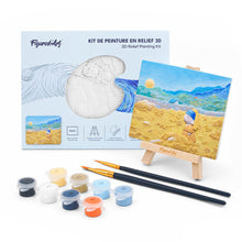 Cargar imagen en el visor de la galería, Kit de pintura en relieve - La pequeña perla en los campos dorados Figured'Art
