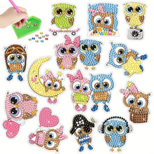 Cargar imagen en el visor de la galería, Diamond Painting 5D 13 Pegatinas Búhos