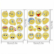 Cargar imagen en el visor de la galería, Diamond Painting 5D 24 Hojas de Pegatinas Emoji