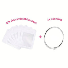 Cargar imagen en el visor de la galería, Diamond Painting 5D 50 Bolsas Ziplock y 1 Anillo de Libro en 8 Colores