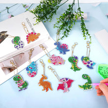 Cargar imagen en el visor de la galería, Llavero Diamond Painting 5D Dinosaurio 12 Piezas