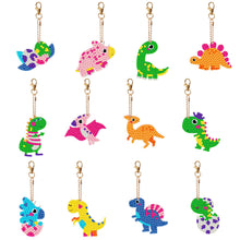 Cargar imagen en el visor de la galería, Llavero Diamond Painting 5D Dinosaurio 12 Piezas