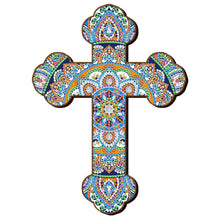 Cargar imagen en el visor de la galería, Colgante Decorativo Diamond Painting con Mandala Cruz
