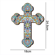 Cargar imagen en el visor de la galería, Colgante Decorativo Diamond Painting con Mandala Cruz