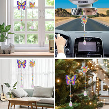Cargar imagen en el visor de la galería, Campanilla de Cristal Diamond Painting 5D con Mariposas 2 Piezas