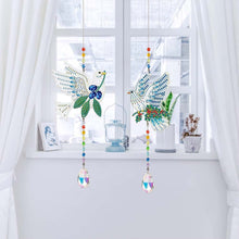 Cargar imagen en el visor de la galería, Carillón en Cristal Diamond Painting 5D Palomas 2 Piezas