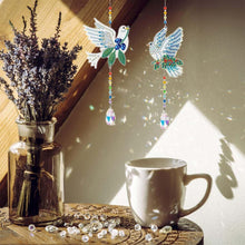 Cargar imagen en el visor de la galería, Carillón en Cristal Diamond Painting 5D Palomas 2 Piezas