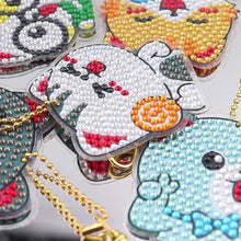 Cargar imagen en el visor de la galería, Llavero Diamond Painting 5D - Gatos 5 Piezas