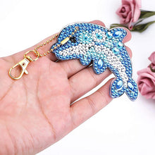 Cargar imagen en el visor de la galería, Llavero Diamond Painting 5D Delfines 5 Piezas