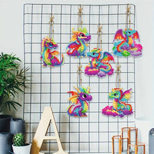 Cargar imagen en el visor de la galería, Llavero Diamond Painting 5D Dragón 6 Piezas