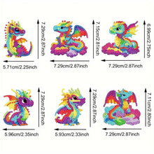 Cargar imagen en el visor de la galería, Llavero Diamond Painting 5D Dragón 6 Piezas