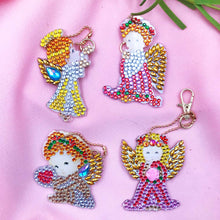 Cargar imagen en el visor de la galería, Llavero Diamond Painting 5D Ángel 4 Piezas