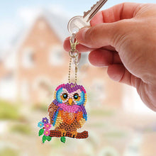 Cargar imagen en el visor de la galería, Llavero Diamond Painting 5D Búhos 6 Piezas