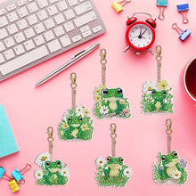 Cargar imagen en el visor de la galería, Llavero Diamond Painting 5D Ranas 6 Piezas