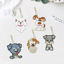 Cargar imagen en el visor de la galería, Llavero Diamond Painting 5D Perros 5 Piezas