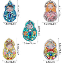 Cargar imagen en el visor de la galería, Llavero Diamond Painting 5D de Muñeca Rusa