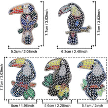 Cargar imagen en el visor de la galería, Llavero Diamond Painting 5D con Loros 5 Piezas