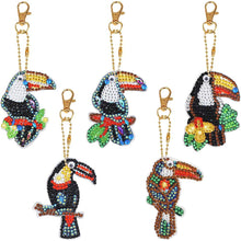 Cargar imagen en el visor de la galería, Llavero Diamond Painting 5D con Loros 5 Piezas