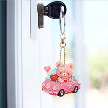 Cargar imagen en el visor de la galería, Llavero Diamond Painting 5D Coche Rosa 6 Piezas