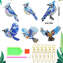 Cargar imagen en el visor de la galería, Llavero Diamond Painting 5D Pájaros 6 Piezas