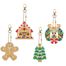 Cargar imagen en el visor de la galería, Llavero Diamond Painting 5D Navidad 4 Piezas