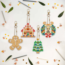 Cargar imagen en el visor de la galería, Llavero Diamond Painting 5D Navidad 4 Piezas