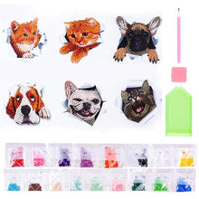 Cargar imagen en el visor de la galería, Conjunto de Pegatinas Diamond Painting Gatos y Perros Conjunto 2