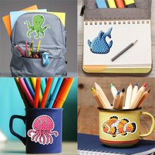 Cargar imagen en el visor de la galería, Conjunto de Pegatinas Diamond Painting con Animales Marinos para Niños