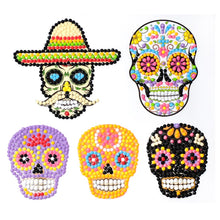 Cargar imagen en el visor de la galería, Conjunto de Pegatinas Diamond Painting Calavera