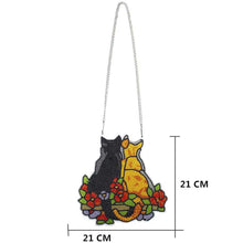 Cargar imagen en el visor de la galería, Colgante de Puerta Diamond Painting 5D 2 Gatos