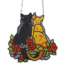 Cargar imagen en el visor de la galería, Colgante de Puerta Diamond Painting 5D 2 Gatos