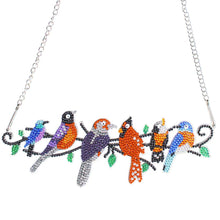 Cargar imagen en el visor de la galería, Colgante de Puerta Diamond Painting 5D 6 Pájaros