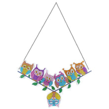 Cargar imagen en el visor de la galería, Colgador de Puerta Diamond Painting 5D 7 Búhos