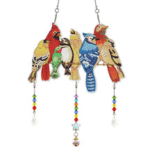 Cargar imagen en el visor de la galería, Colgante de Puerta Diamond Painting 5D con 7 Pájaros