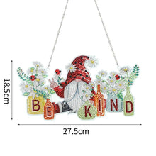 Cargar imagen en el visor de la galería, Colgador de Puerta Diamond Painting 5D Gnomo Sé Amable