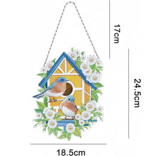 Cargar imagen en el visor de la galería, Colgante de Puerta Diamond Painting 5D con Casa de Pájaros Reversible