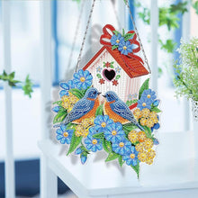 Cargar imagen en el visor de la galería, Colgador de Puerta Diamond Painting 5D Reversible con Casa de Pájaros