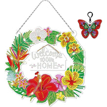 Cargar imagen en el visor de la galería, Colgante de Puerta Diamond Painting 5D con Corona con LED y Colgante