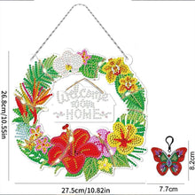 Cargar imagen en el visor de la galería, Colgante de Puerta Diamond Painting 5D con Corona con LED y Colgante